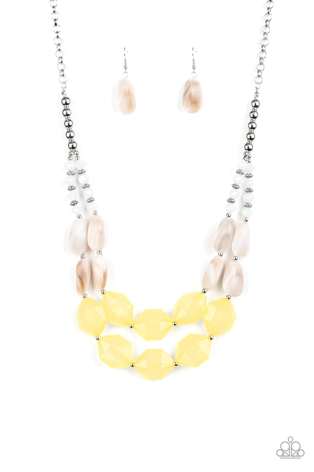 Paparazzi Seacoast Sunset - Yellow Necklace