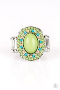 Paparazzi Colorfully Rustic - Green Ring