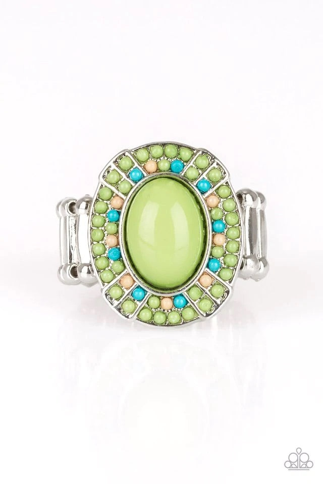 Paparazzi Colorfully Rustic - Green Ring