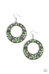 Paparazzi San Diego Samba - Green Earring